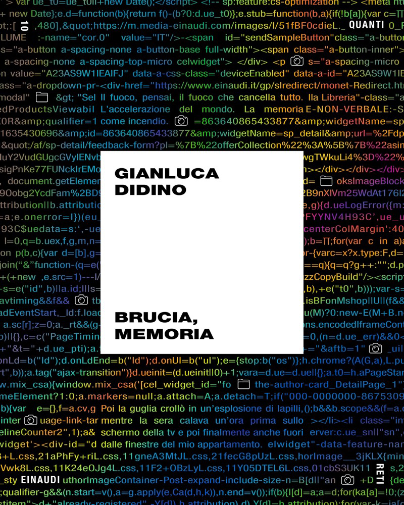 Brucia, memoria (Quanti Einaudi 10)