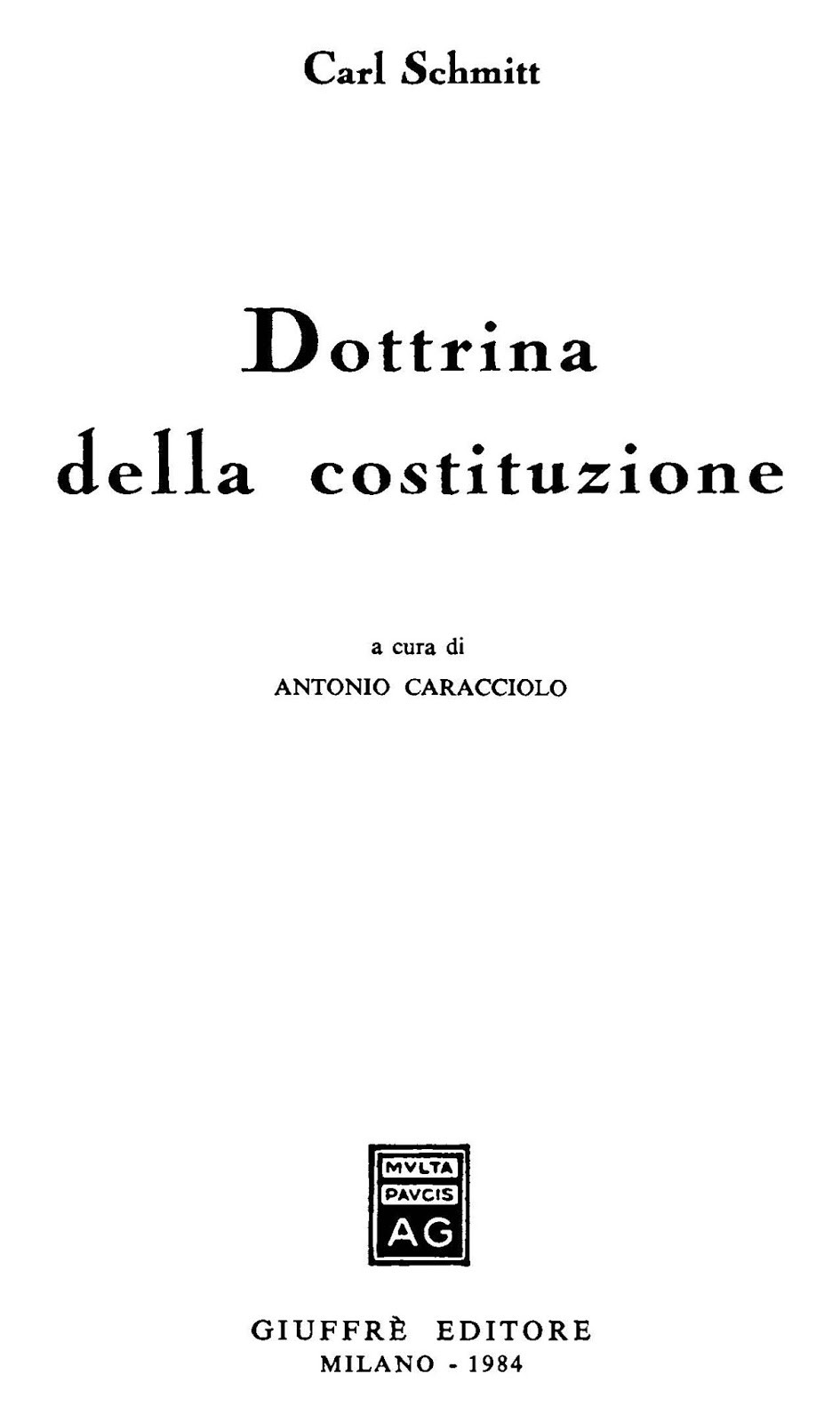 Dottrina della costituzione